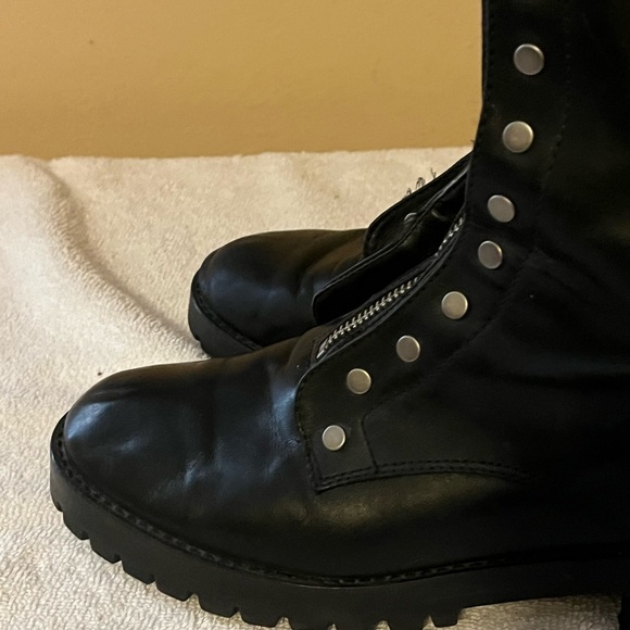 Coach Black Leather Imperfection Boots Sz 8 1/2 - Picture 7 of 13